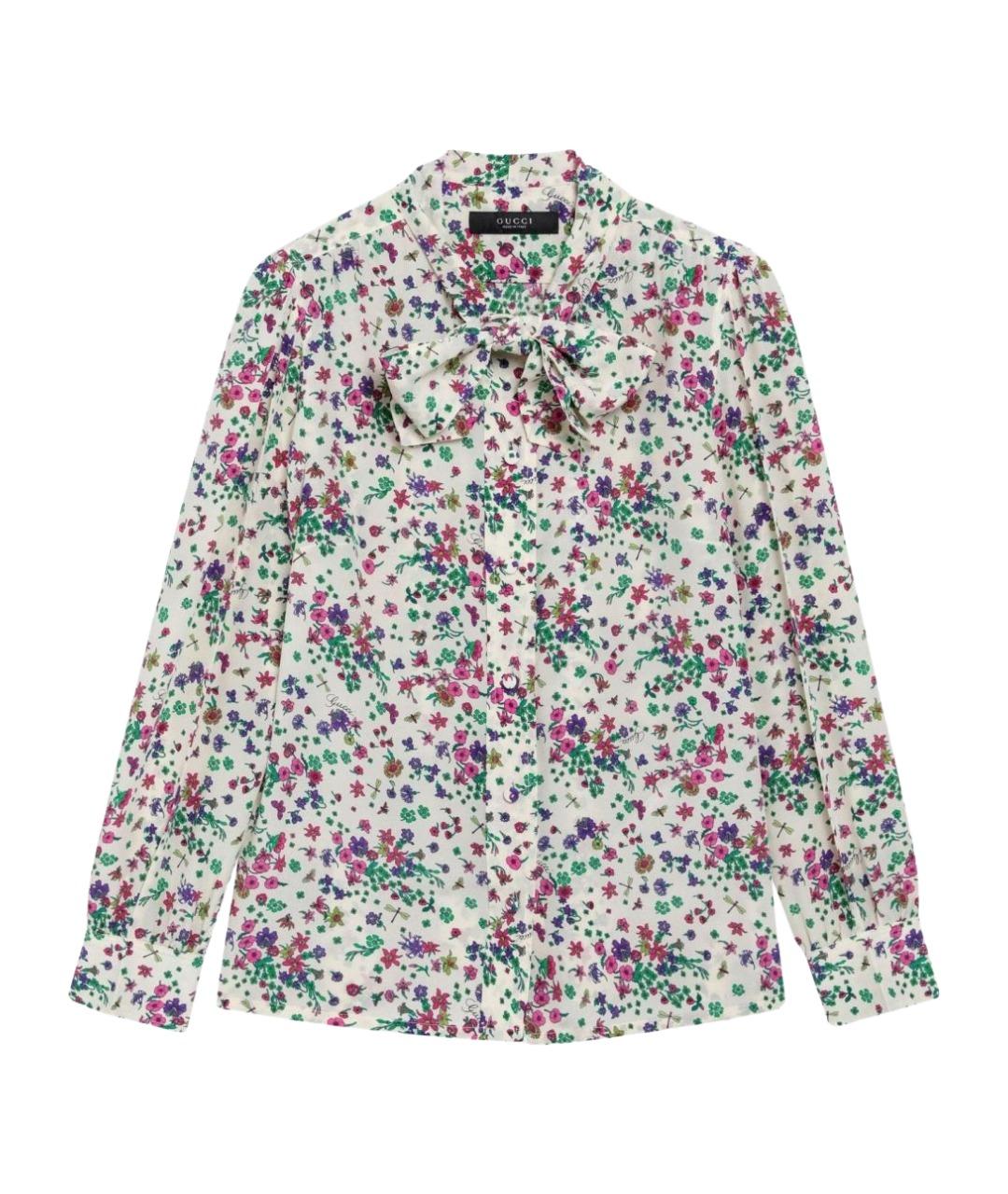 GUCCI Мульти шелковая блузы, фото 1