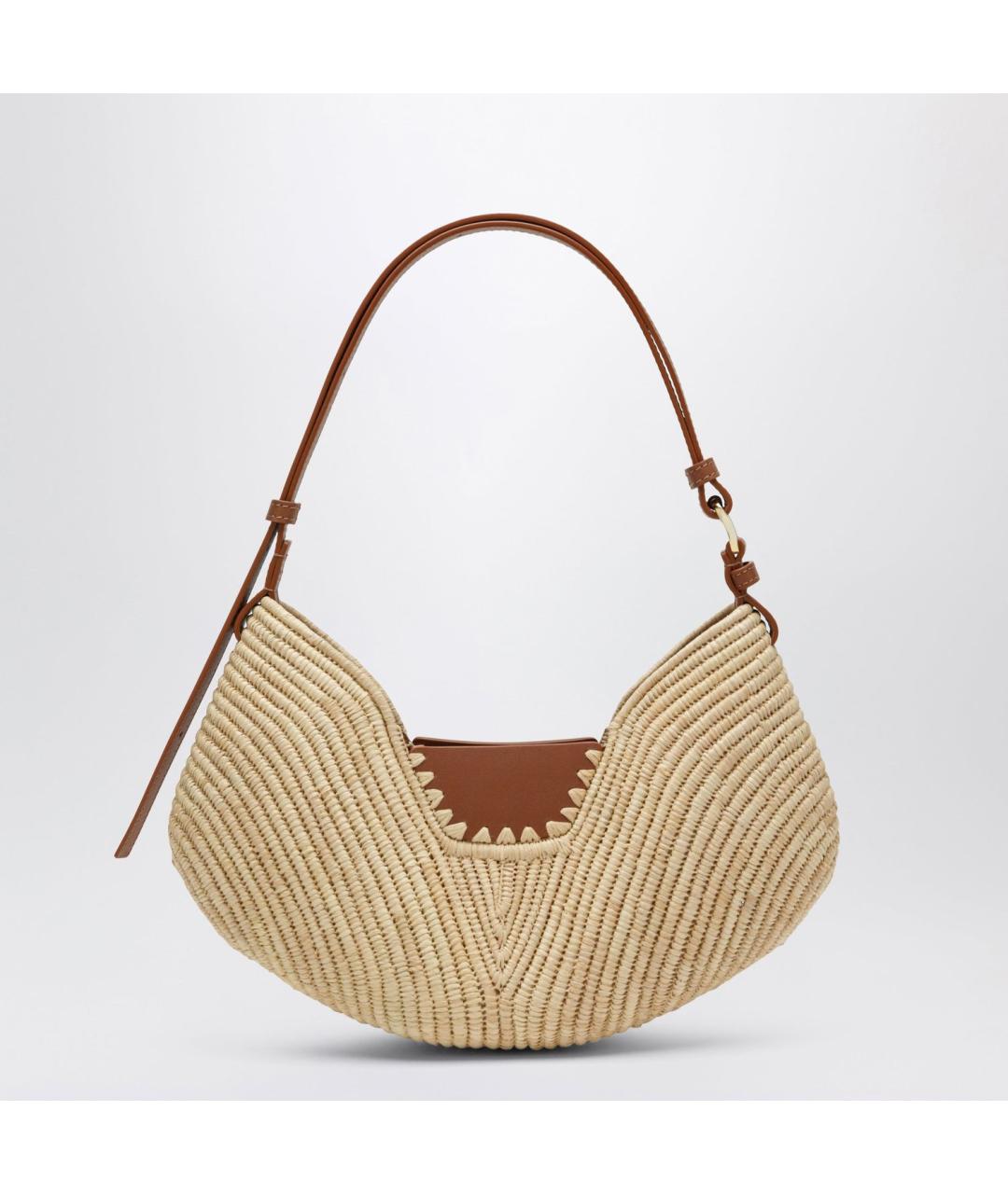 LOEWE Бежевая рафия сумка через плечо, фото 2