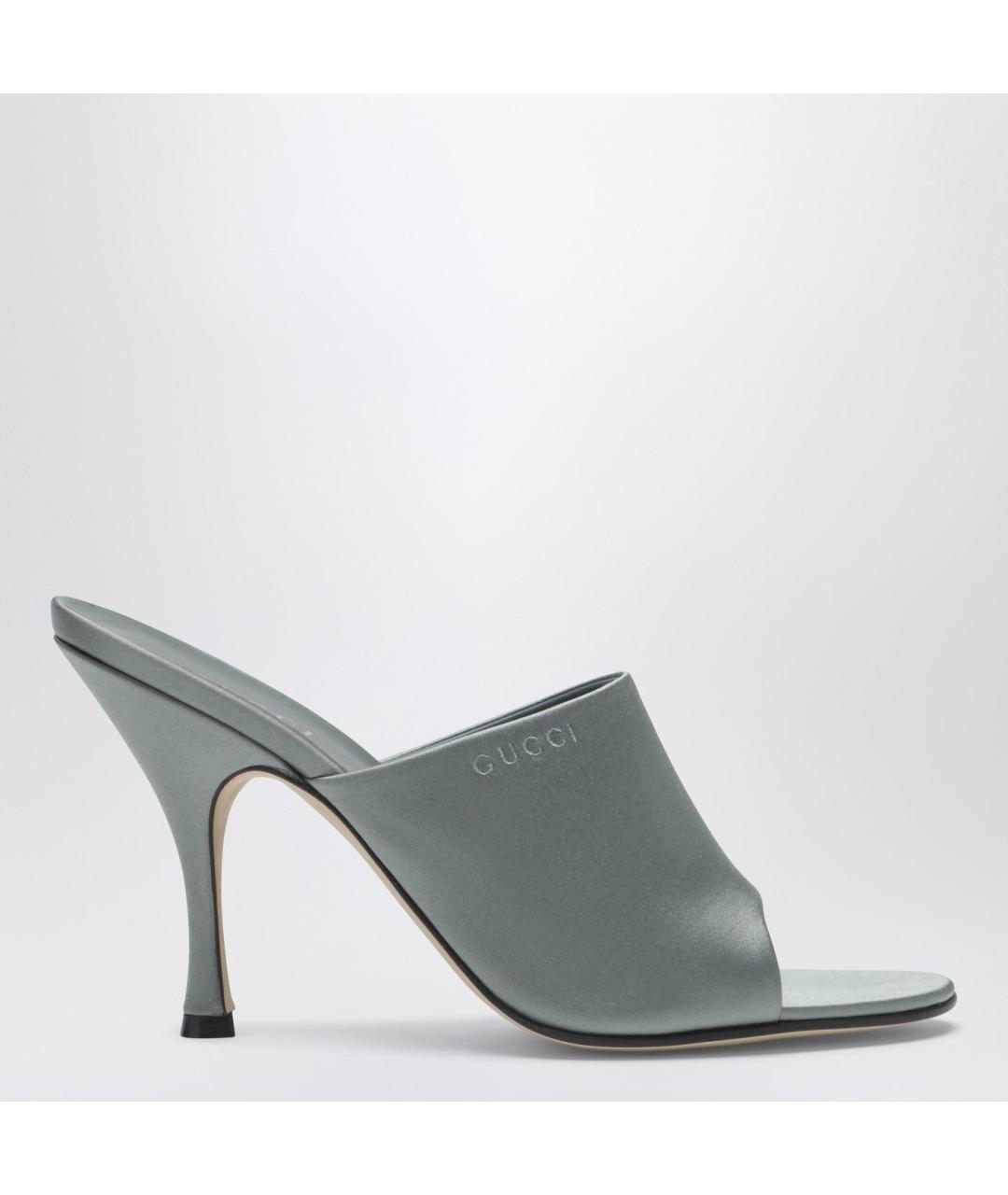 GUCCI Зеленые мюли, фото 3