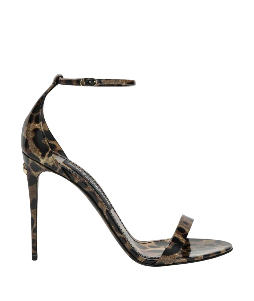 DOLCE&GABBANA Мульти босоножки из лакированной кожи, фото 1