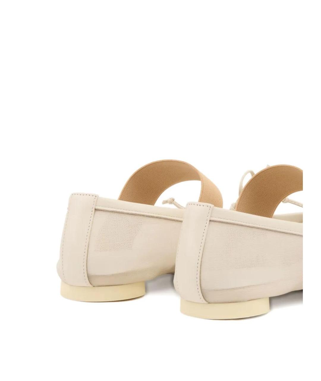 MM6 MAISON MARGIELA Бежевые синтетические балетки, фото 4