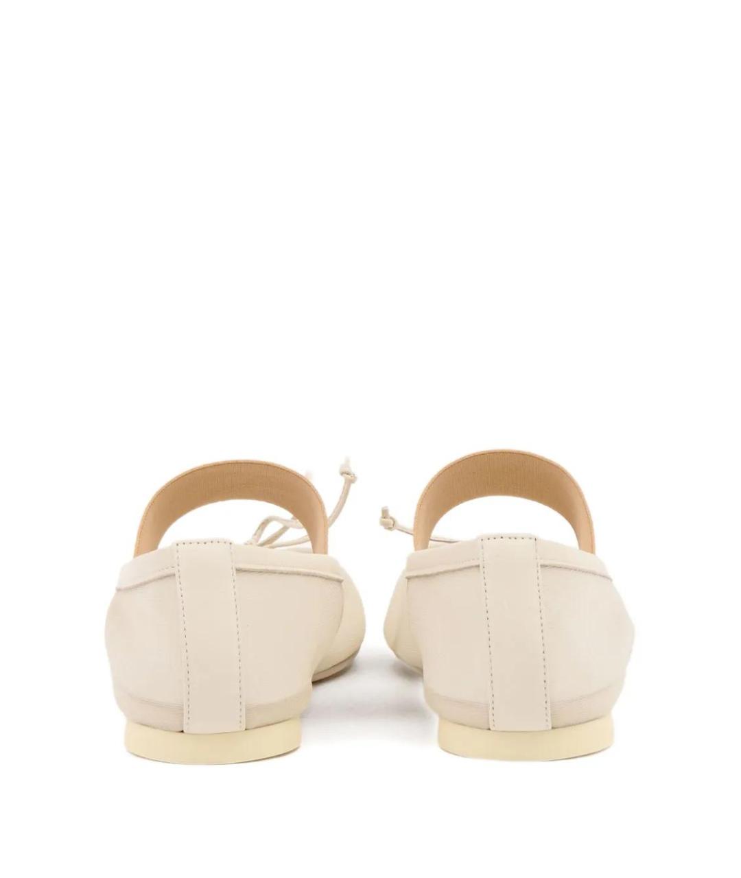 MM6 MAISON MARGIELA Бежевые синтетические балетки, фото 3