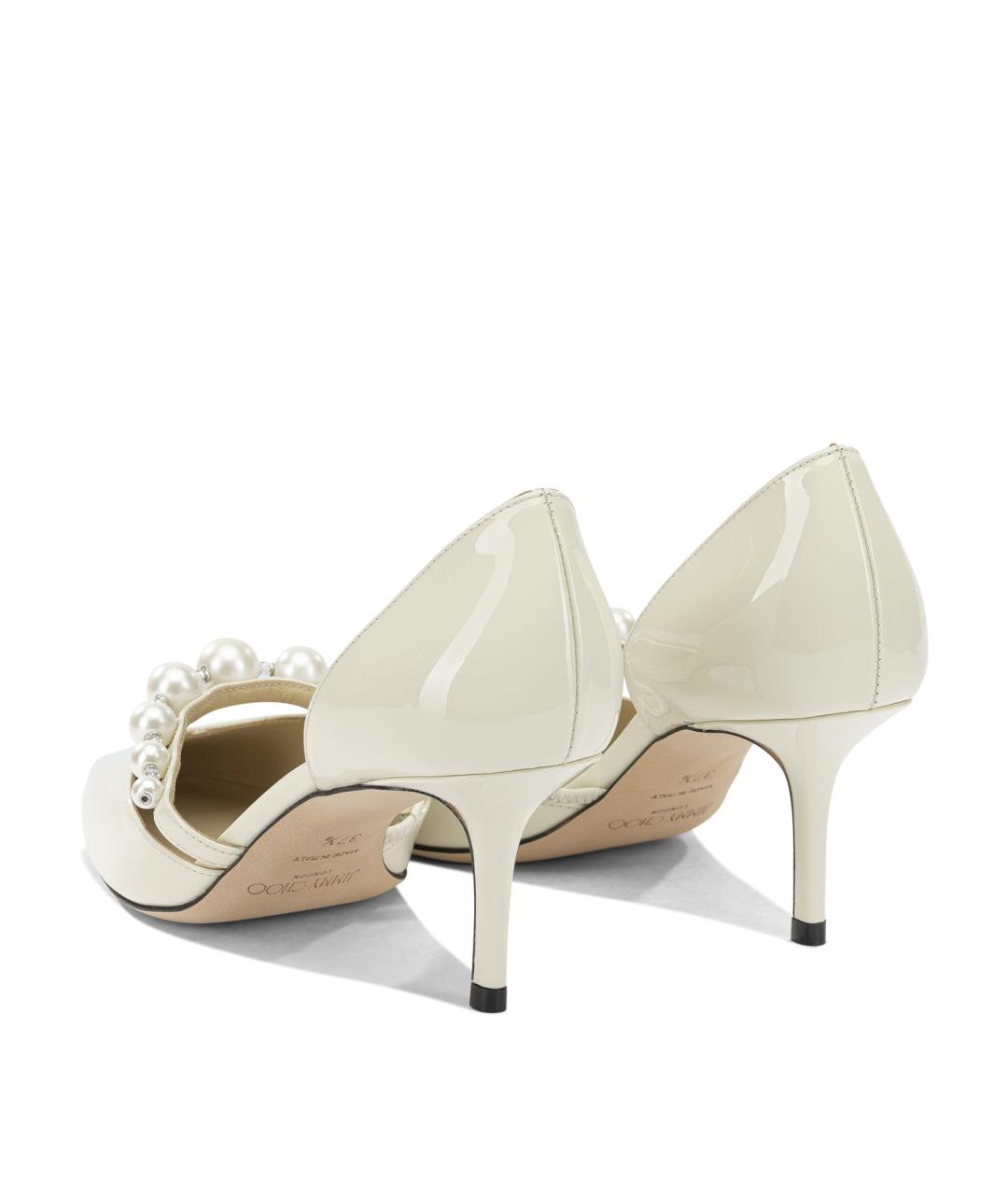 JIMMY CHOO Белые кожаные туфли, фото 4