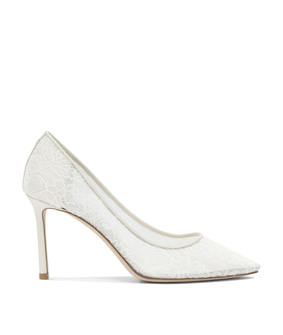 JIMMY CHOO Белые текстильные туфли, фото 1