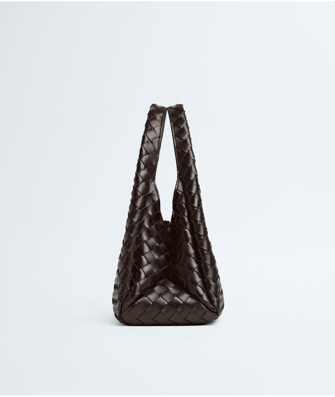 BOTTEGA VENETA Коричневая кожаная сумка через плечо, фото 3