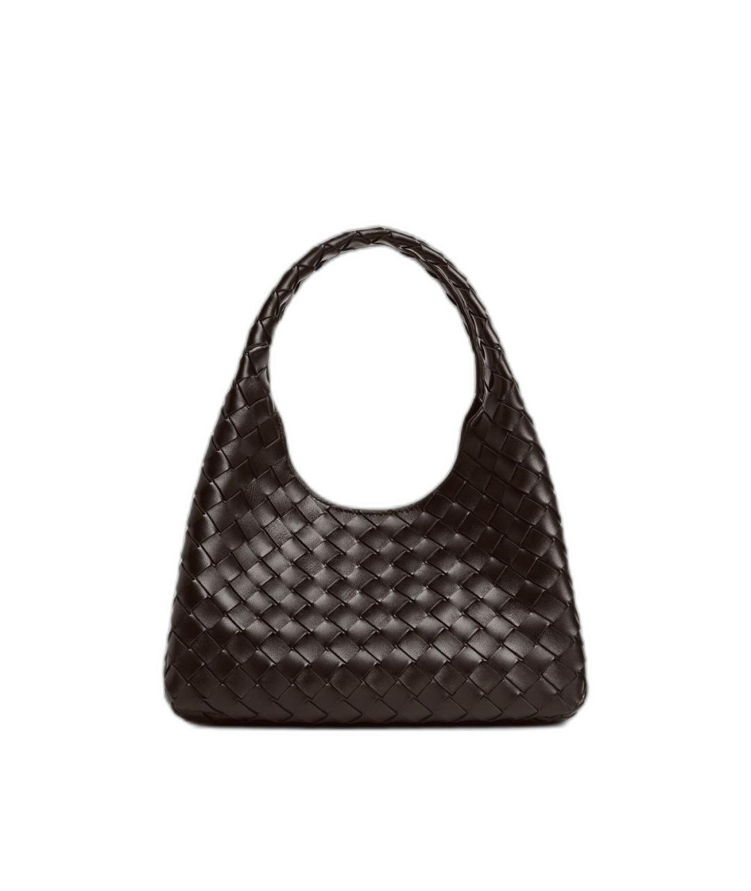 BOTTEGA VENETA Коричневая кожаная сумка через плечо, фото 1