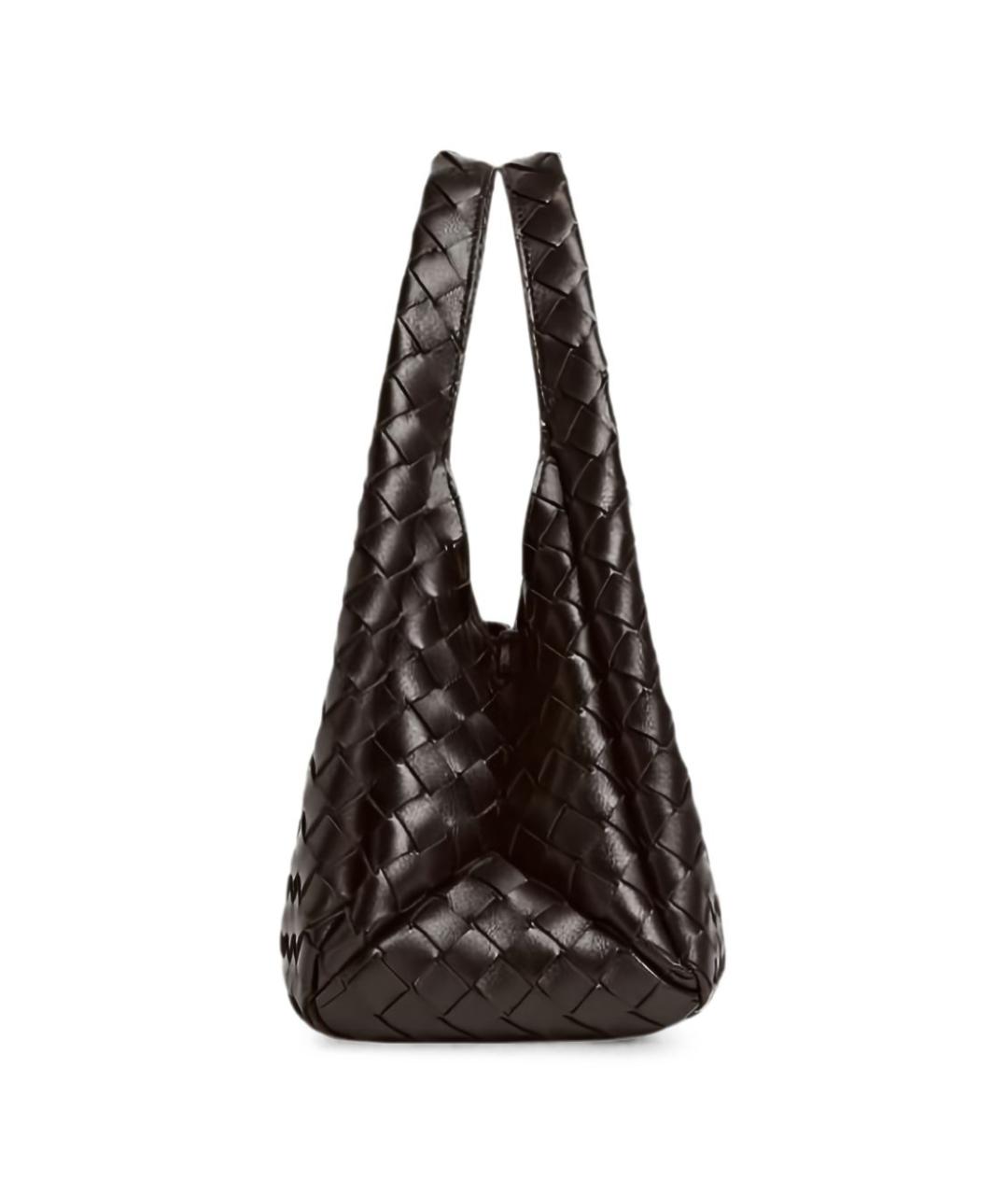 BOTTEGA VENETA Коричневая кожаная сумка через плечо, фото 4