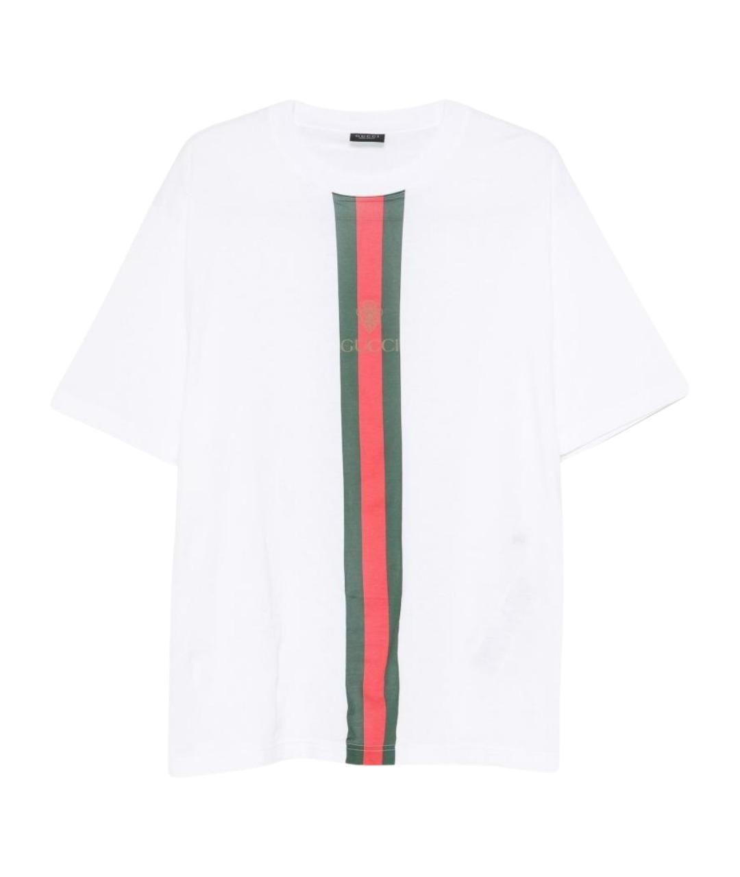 GUCCI Белая хлопковая футболка, фото 1