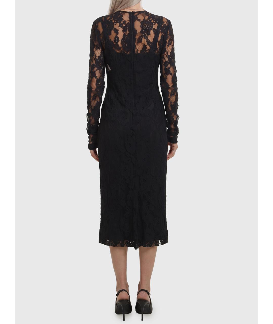 DOLCE&GABBANA Черное хлопковое платье, фото 2