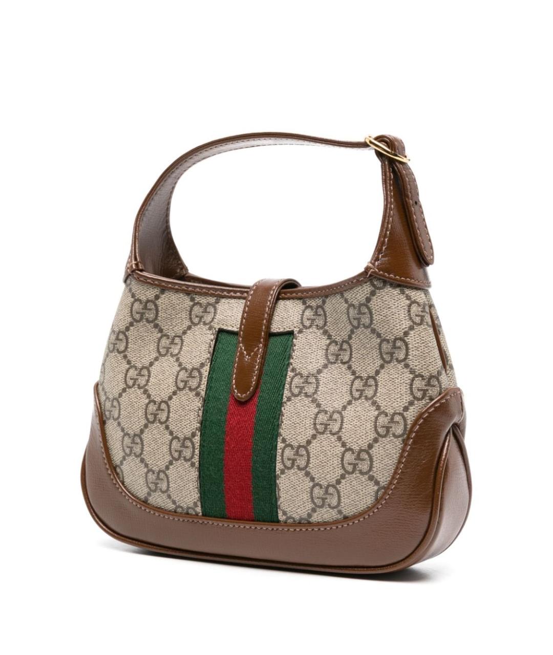 GUCCI Бежевая кожаная сумка через плечо, фото 4