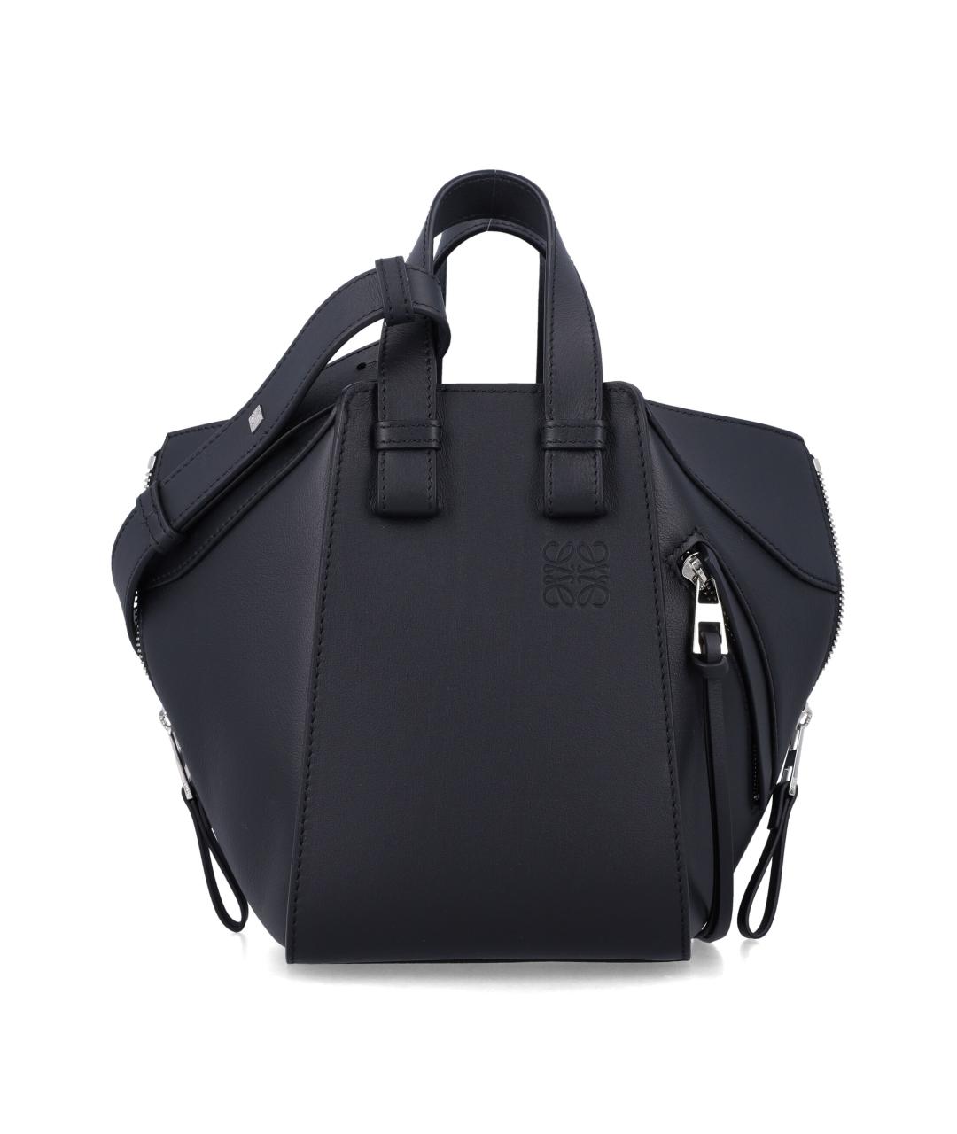 LOEWE Черная кожаная сумка тоут, фото 1