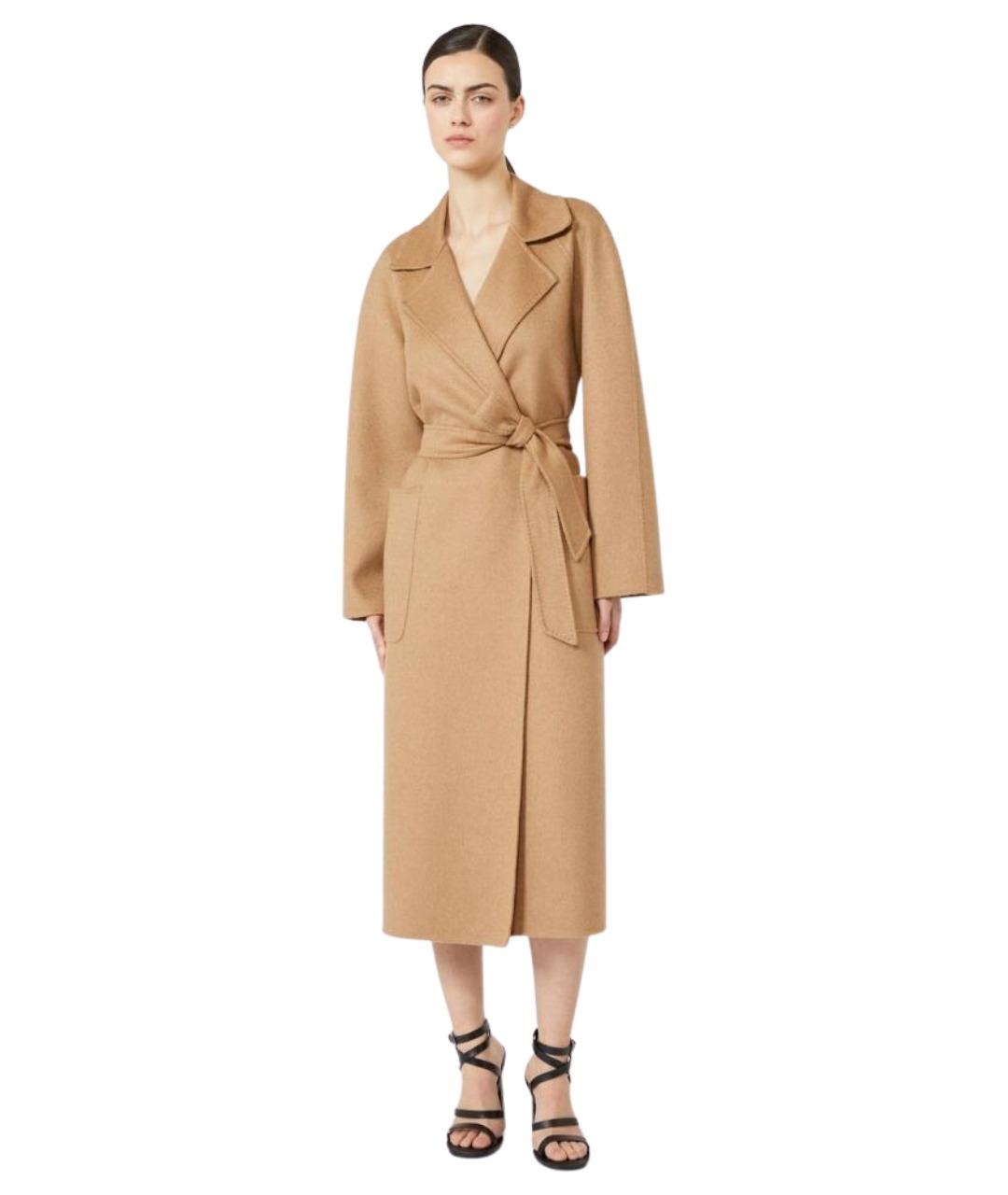 MAX MARA Бежевое шерстяное пальто, фото 1