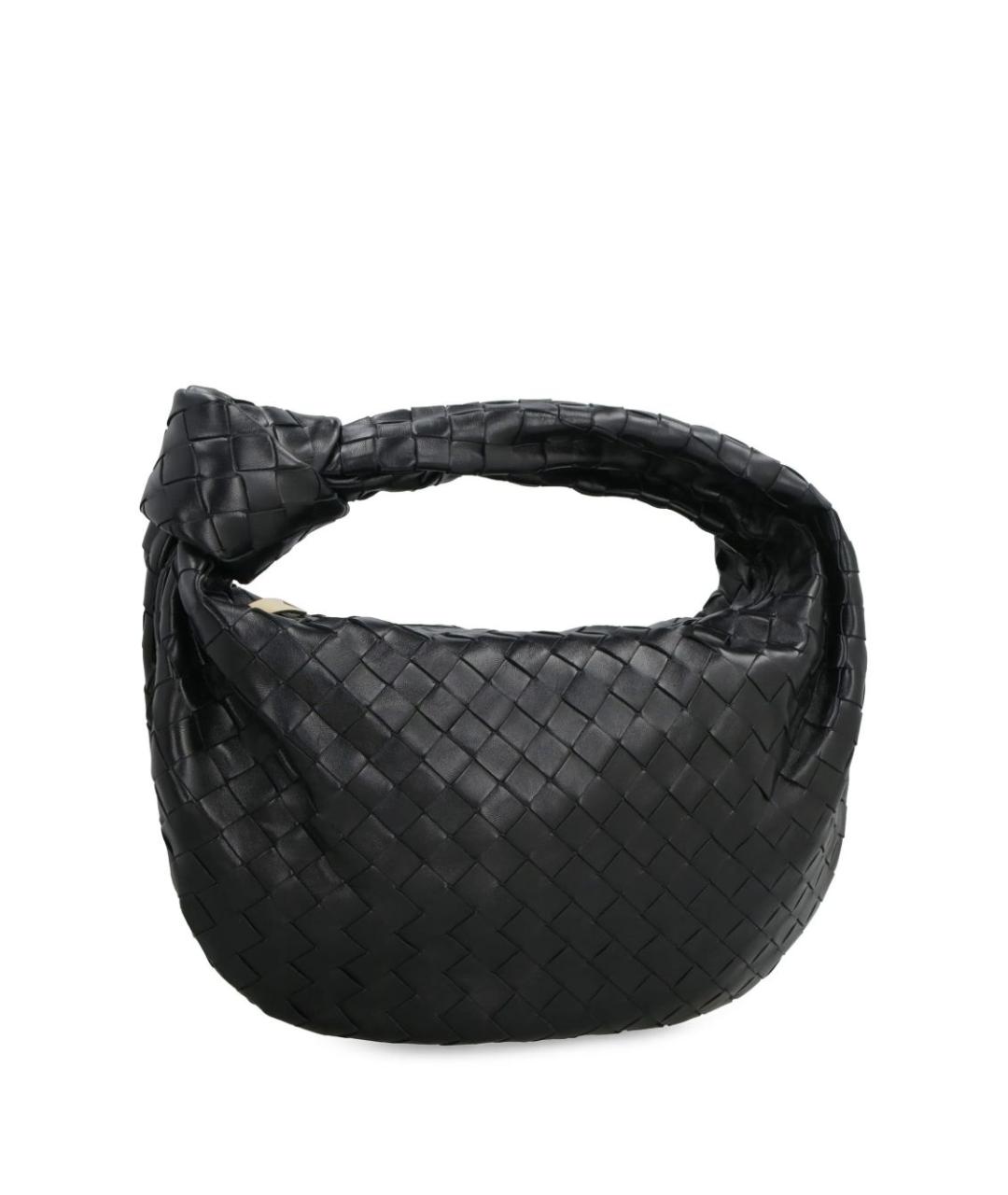BOTTEGA VENETA Черная кожаная сумка через плечо, фото 5