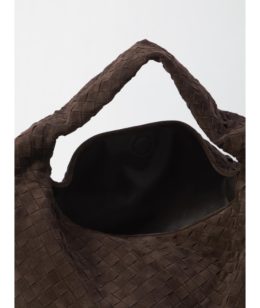 BOTTEGA VENETA Коричневая замшевая сумка через плечо, фото 4