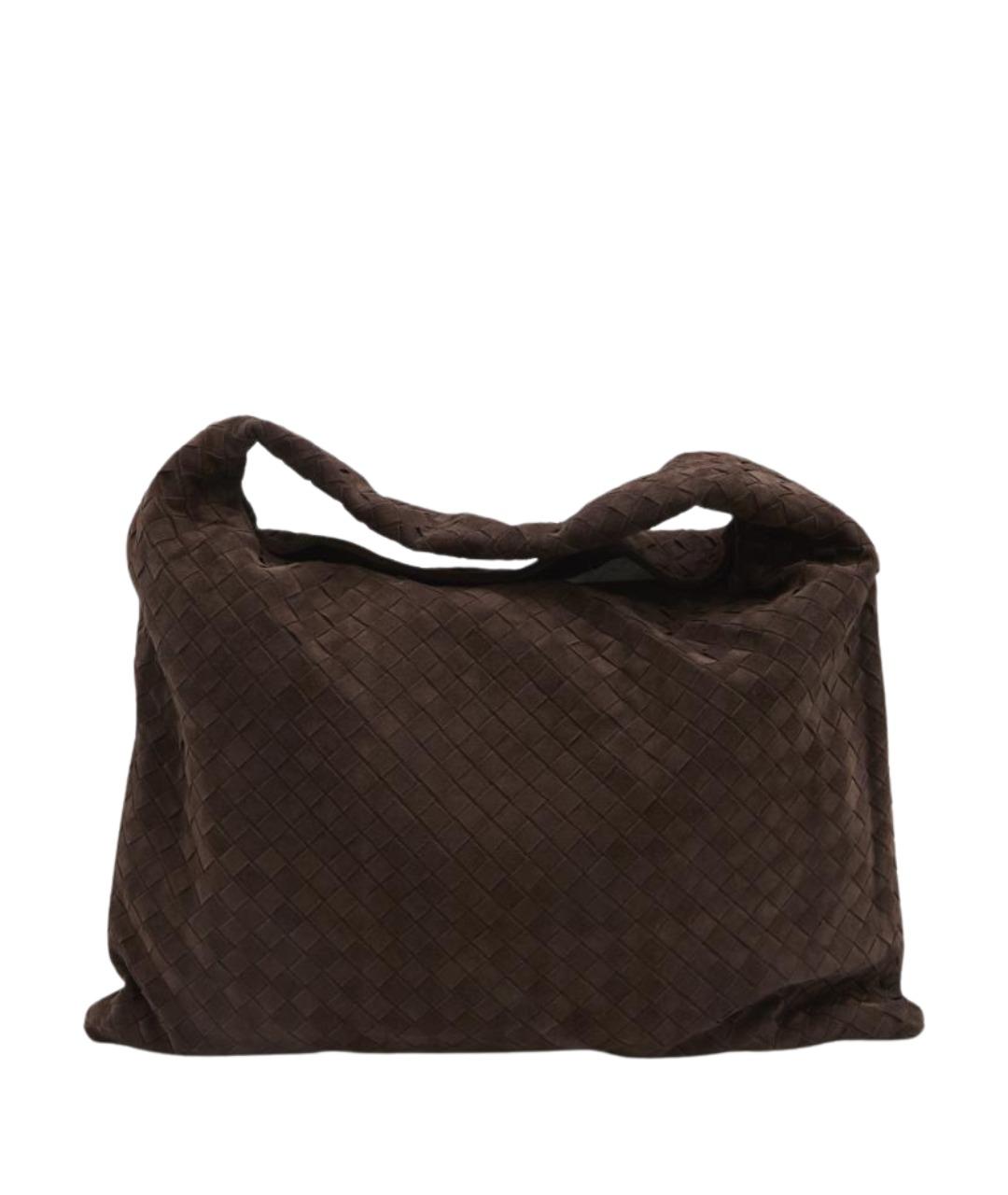 BOTTEGA VENETA Коричневая замшевая сумка через плечо, фото 1