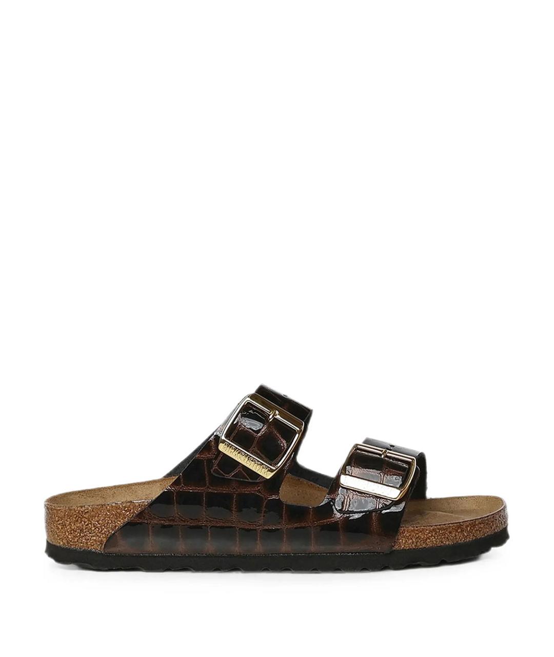 BIRKENSTOCK Черные кожаные сандалии, фото 1