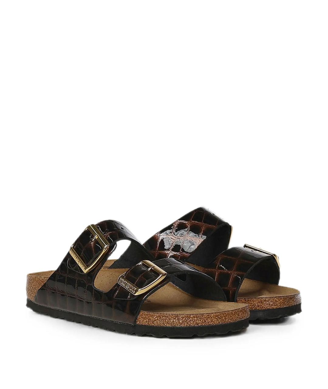 BIRKENSTOCK Черные кожаные сандалии, фото 2