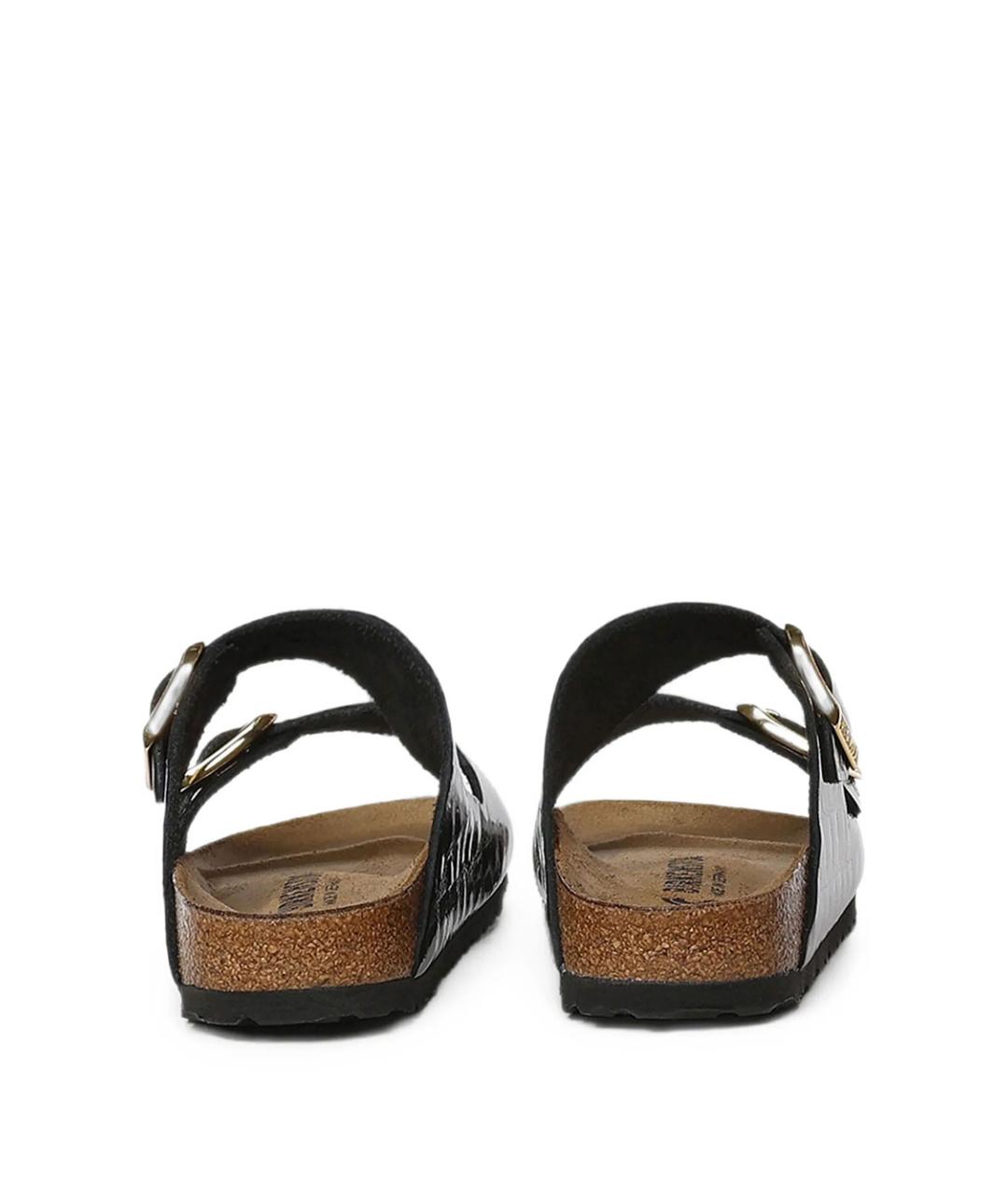 BIRKENSTOCK Черные кожаные сандалии, фото 4