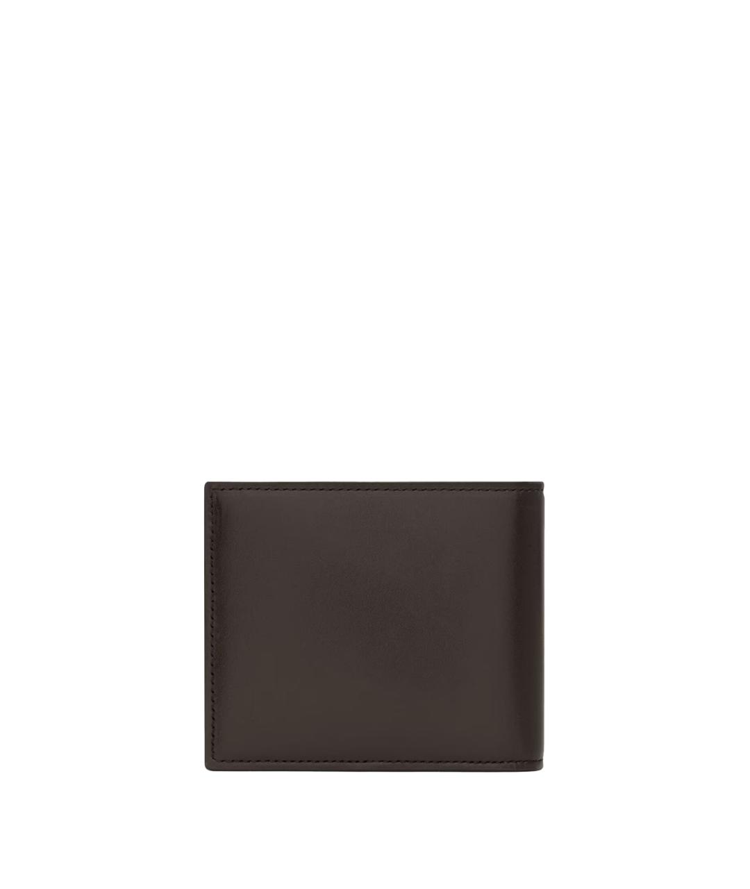 SAINT LAURENT Коричневый кожаный кошелек, фото 3