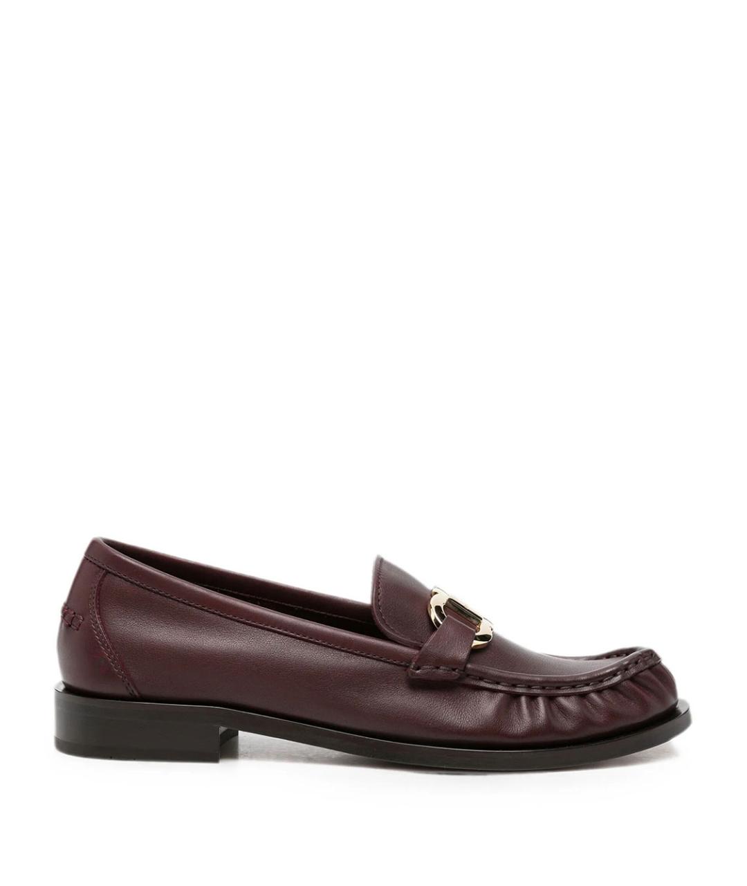 FERRAGAMO Коричневые кожаные лоферы, фото 1