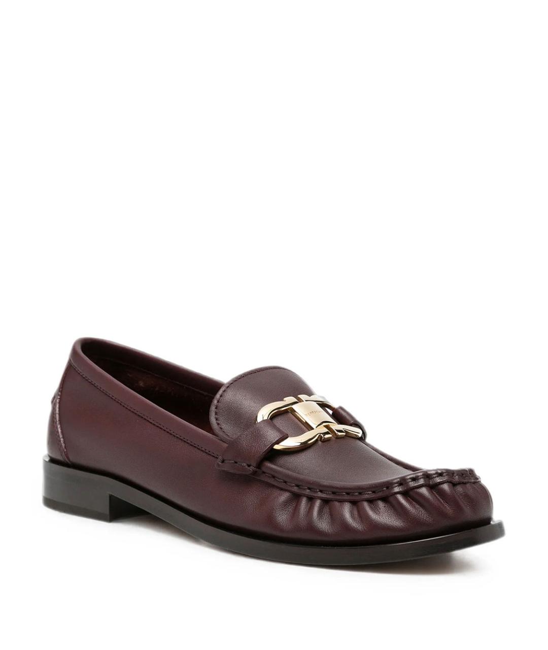 FERRAGAMO Коричневые кожаные лоферы, фото 2
