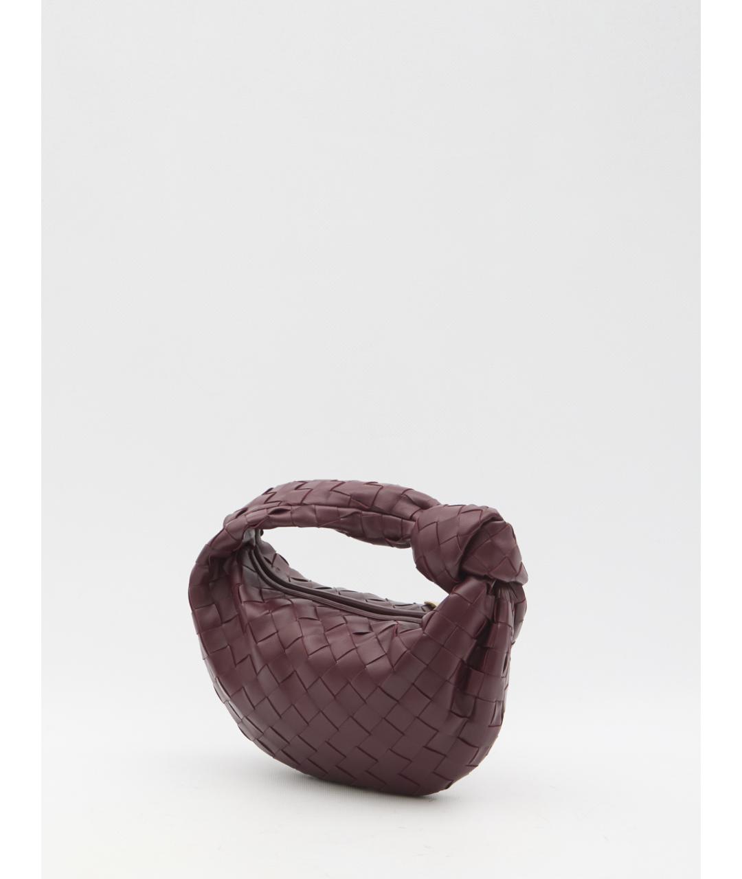 BOTTEGA VENETA Бордовая кожаная сумка с короткими ручками, фото 2