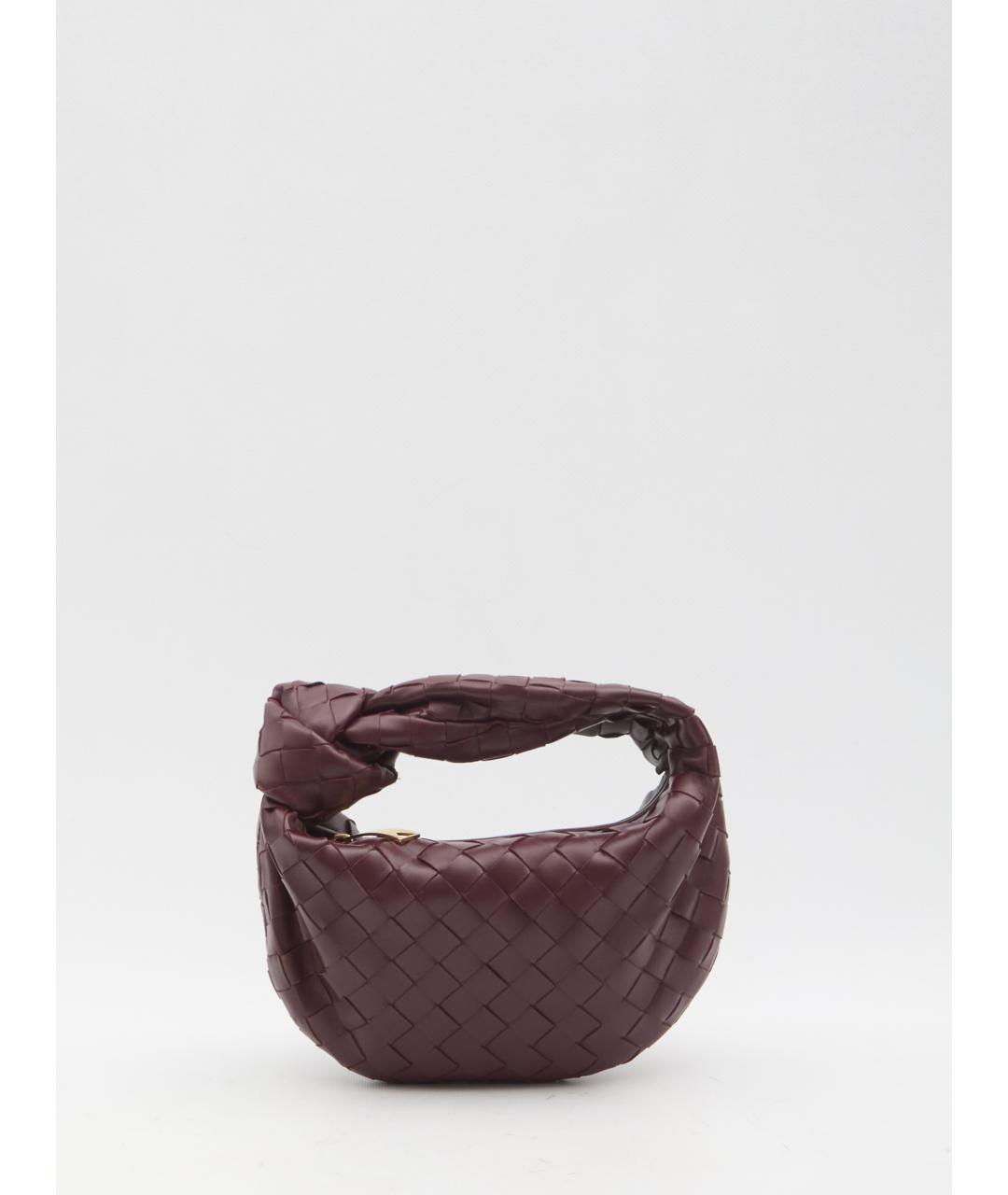 BOTTEGA VENETA Бордовая кожаная сумка с короткими ручками, фото 5