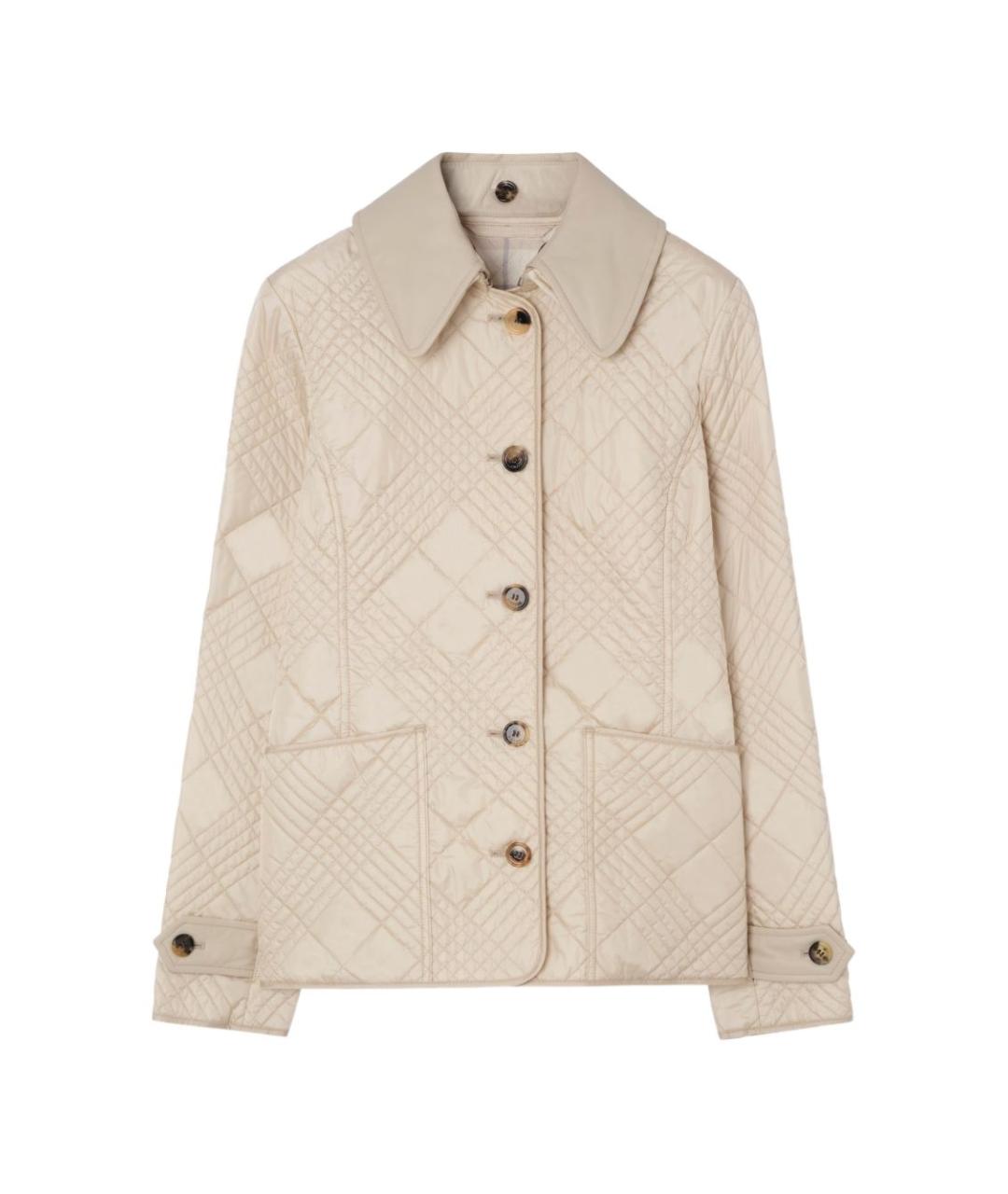 BURBERRY Бежевая полиамидовая куртка, фото 1