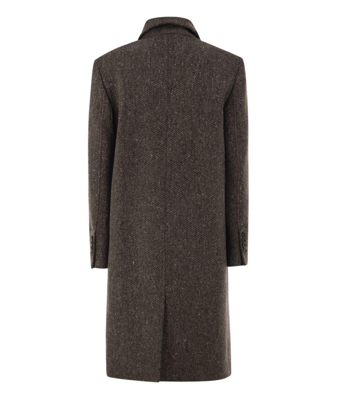 BRUNELLO CUCINELLI Коричневое шерстяное пальто, фото 2