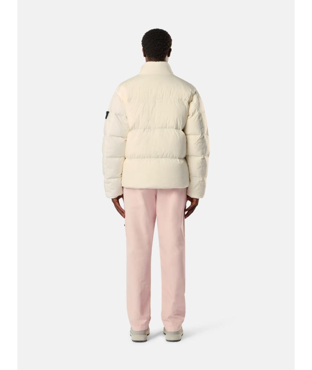 STONE ISLAND Белый полиамидовый пуховик, фото 3