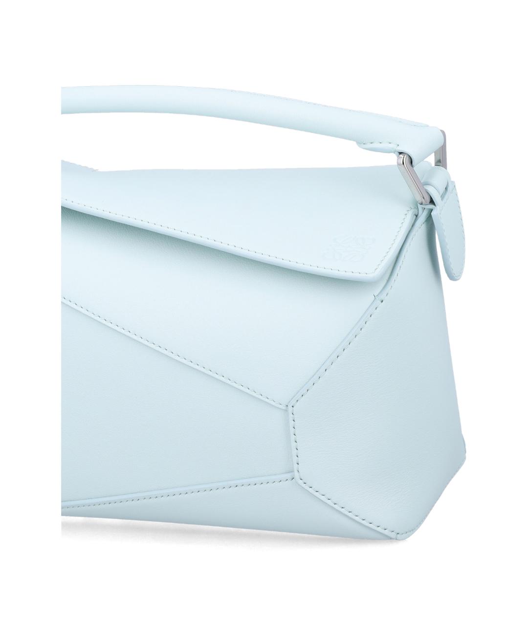LOEWE Голубая кожаная сумка через плечо, фото 3