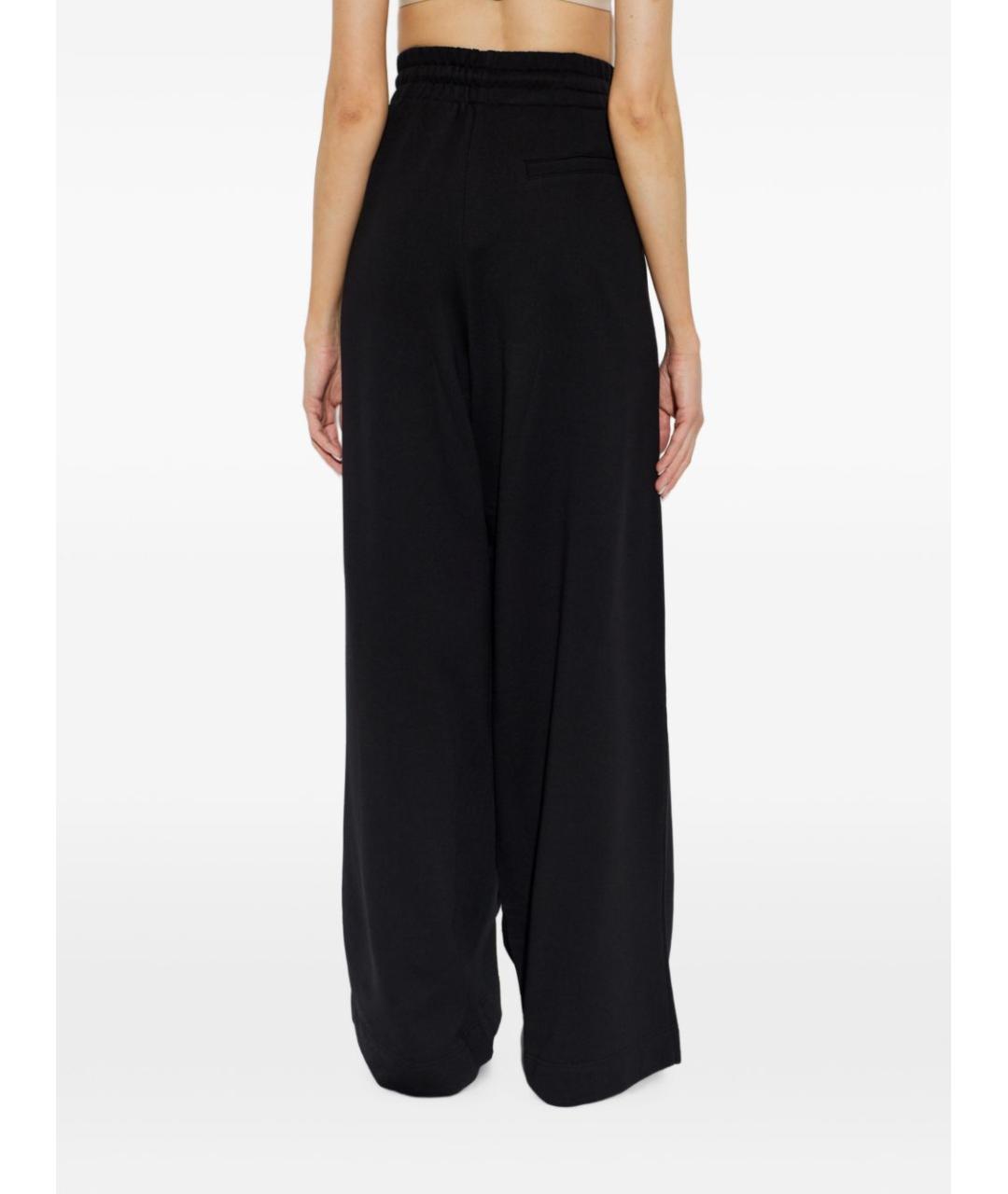 DRIES VAN NOTEN Черные хлопковые прямые брюки, фото 4