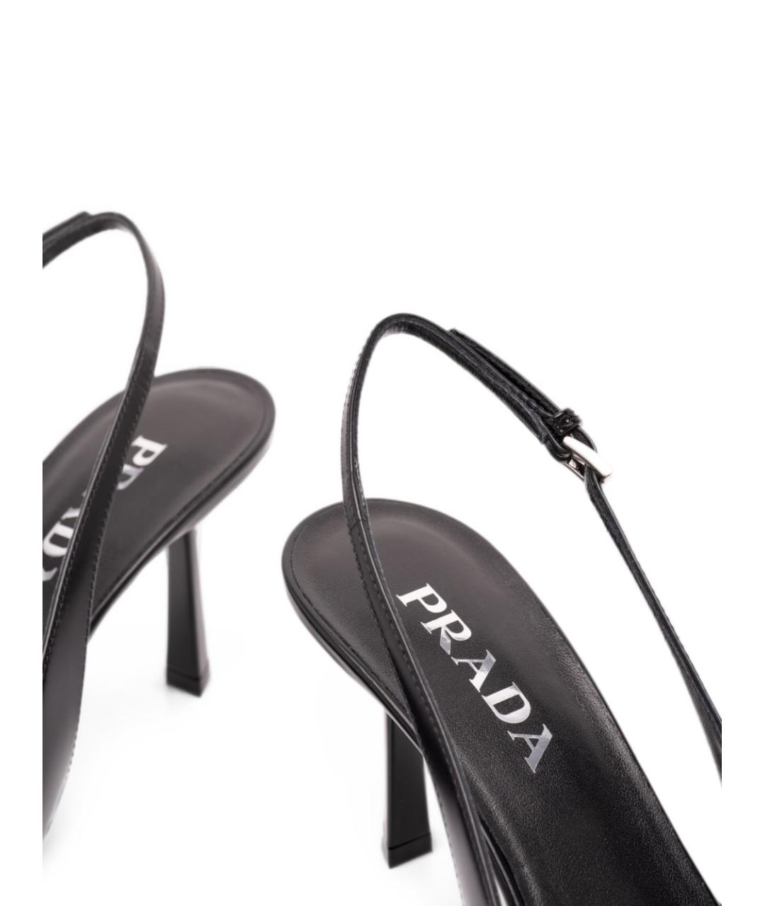 PRADA Черные кожаные туфли, фото 3