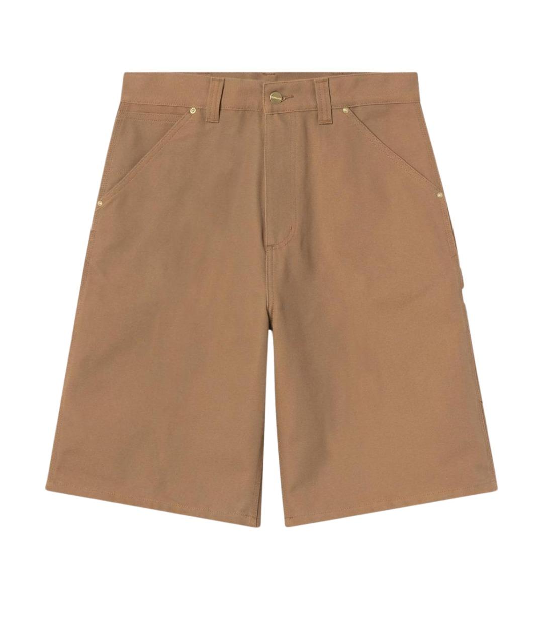 CARHARTT WIP Коричневые хлопковые шорты, фото 1