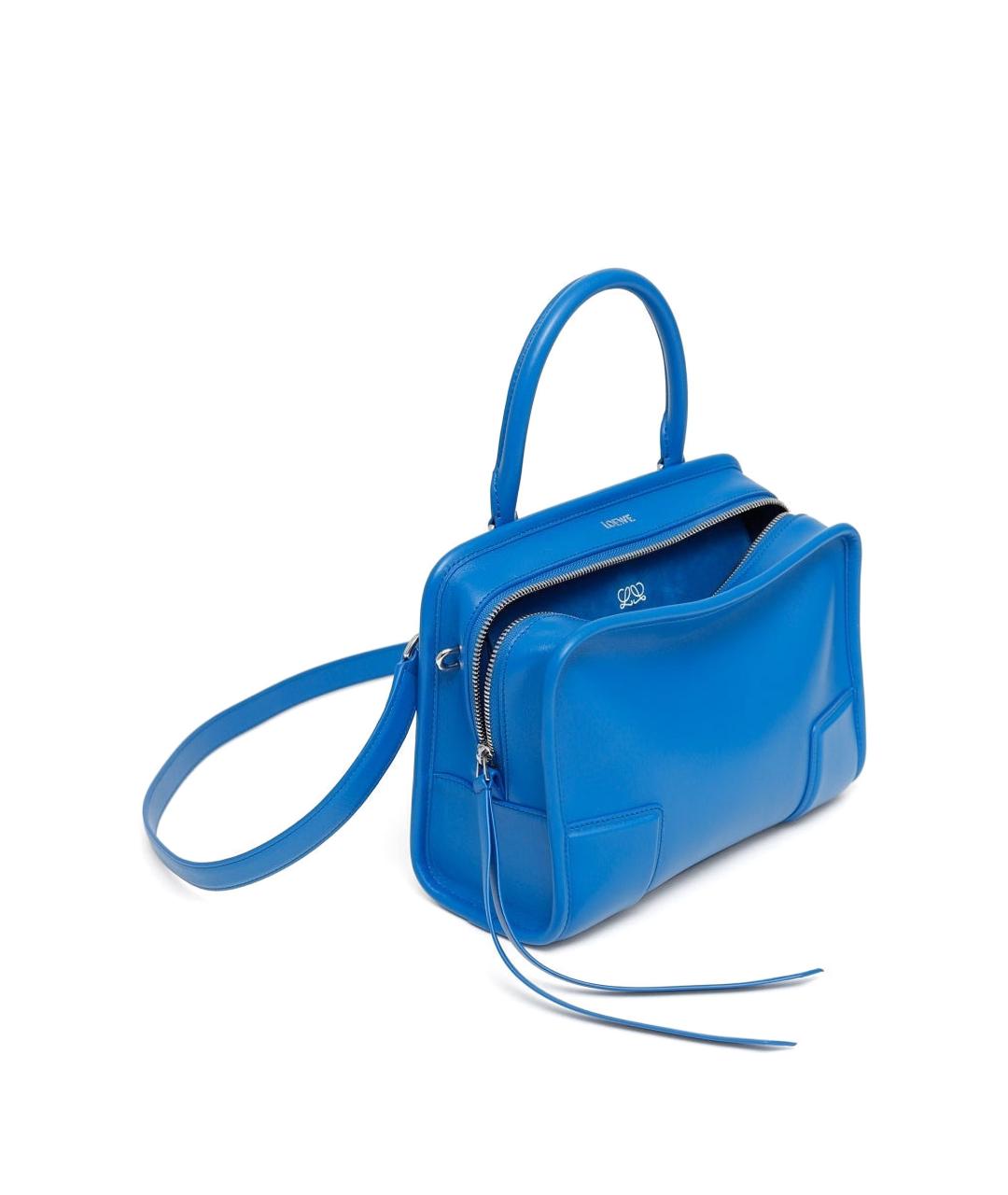LOEWE Голубая кожаная сумка тоут, фото 4