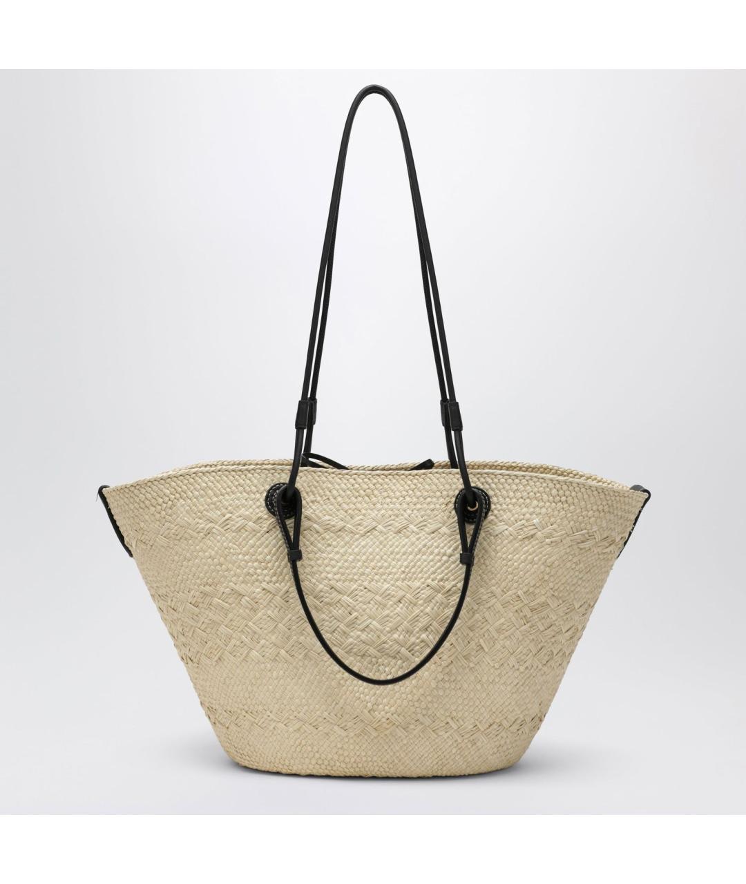 LOEWE Бежевая рафия сумка тоут, фото 2