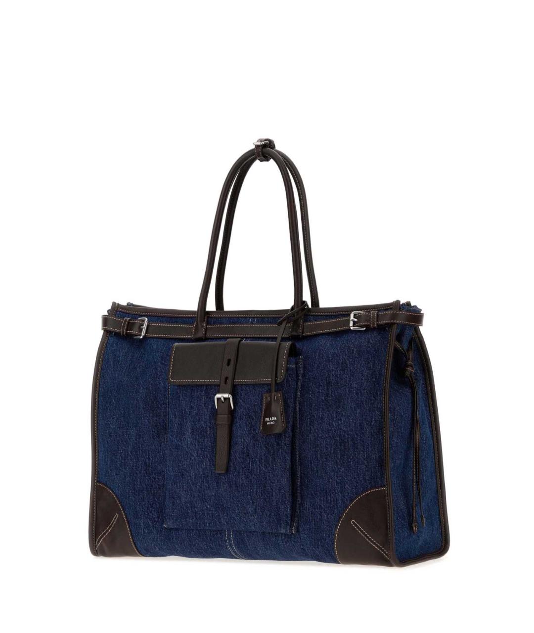 PRADA Синяя деним сумка тоут, фото 2