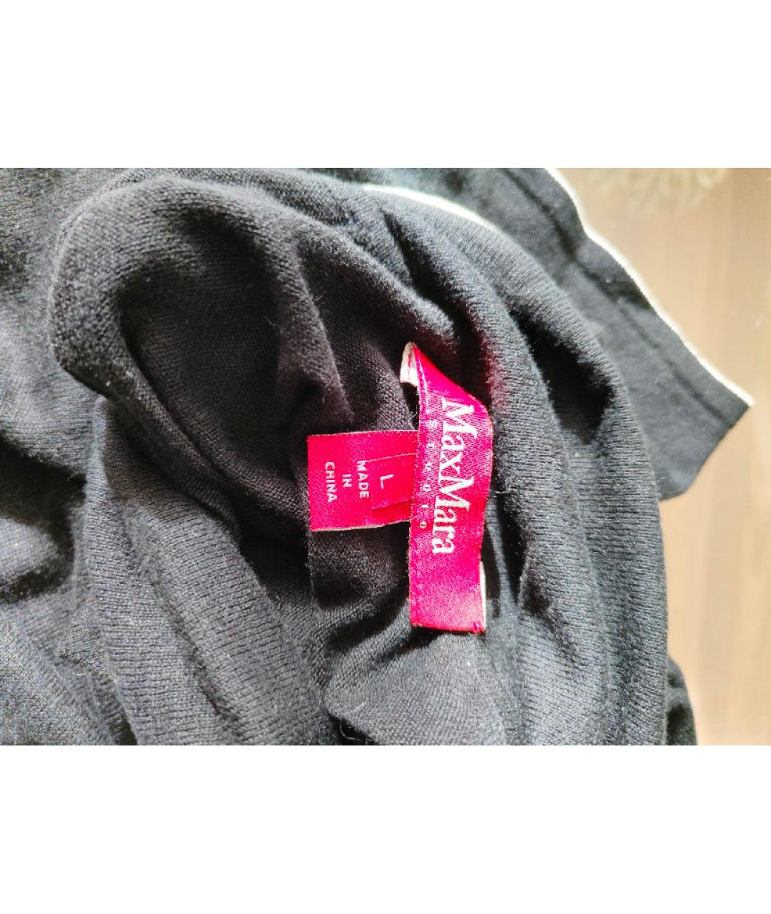 'S MAX MARA Черная шелковая водолазка, фото 3