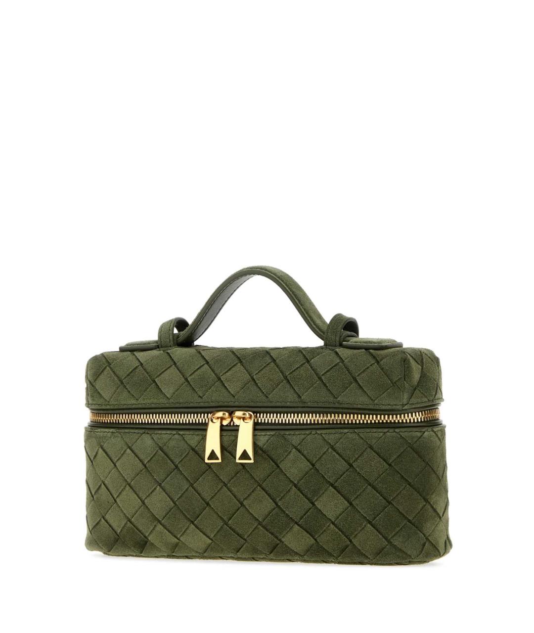 BOTTEGA VENETA Зеленая замшевая сумка через плечо, фото 2