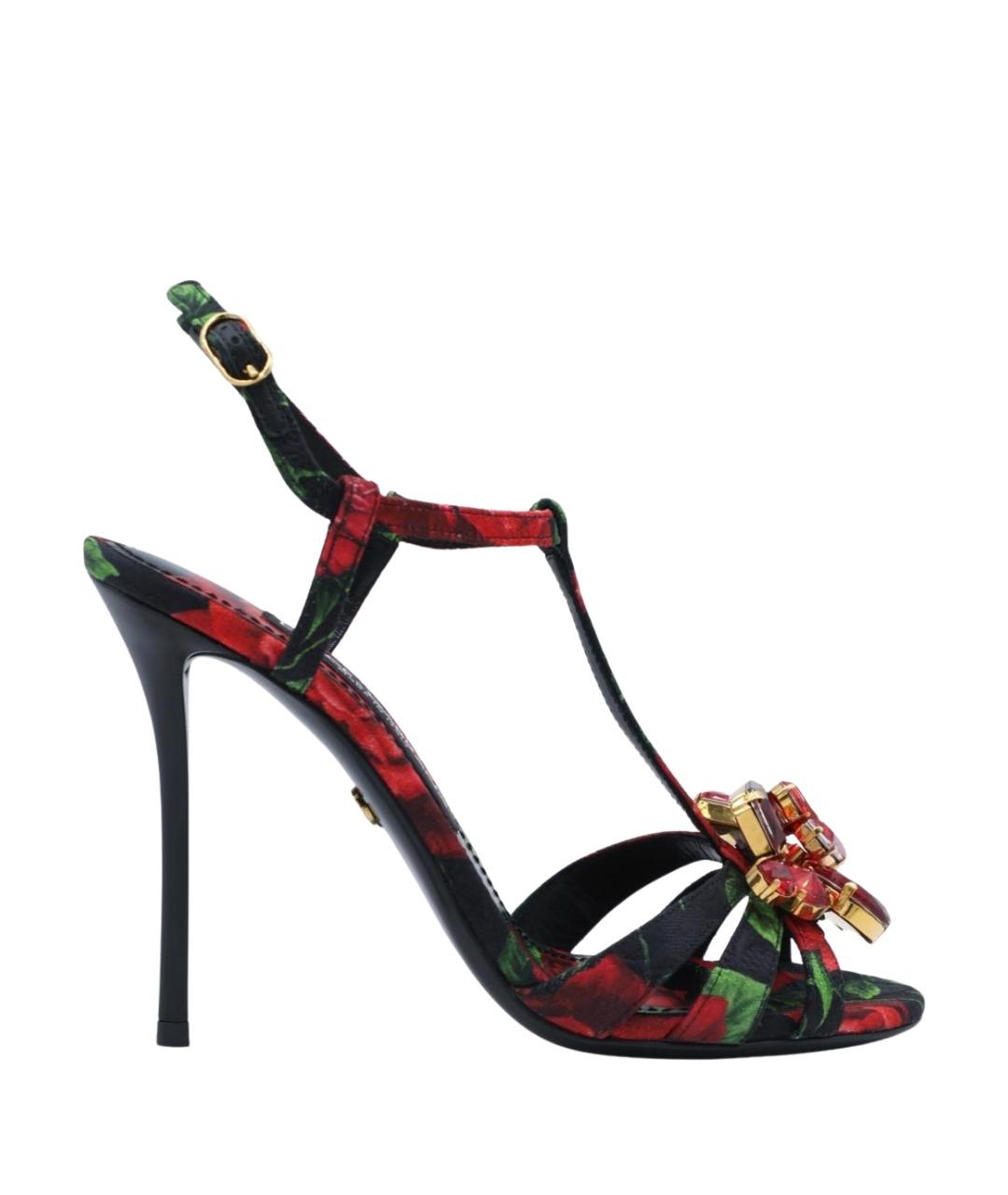 DOLCE&GABBANA Красные кожаные босоножки, фото 1