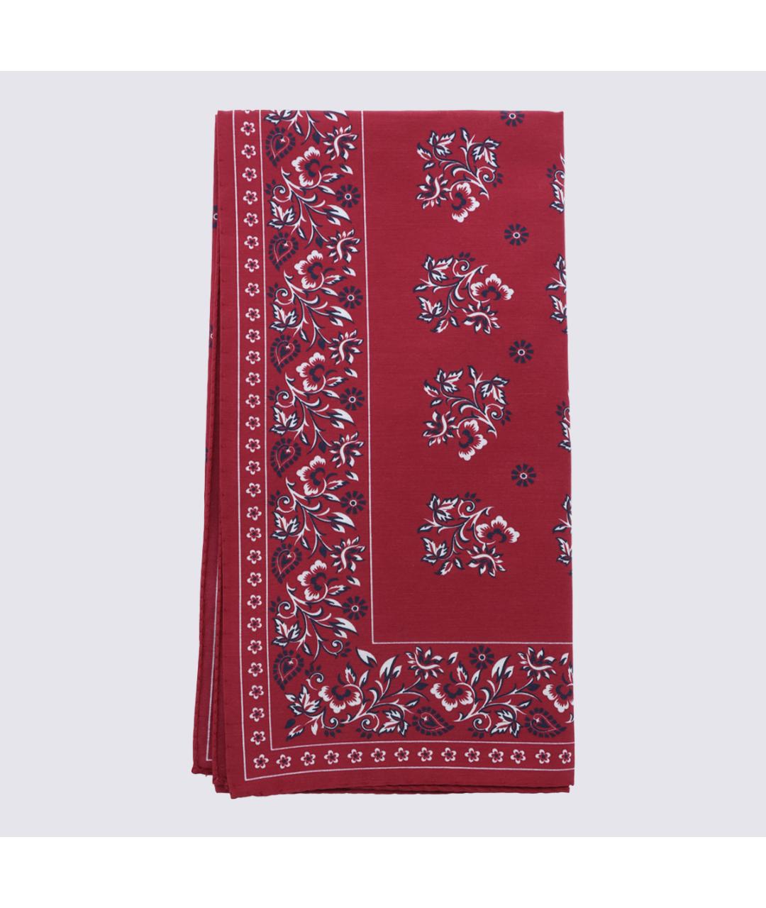 CANALI Красный шелковый платок, фото 2