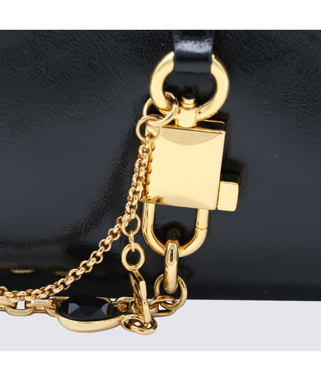 DOLCE&GABBANA Черная кожаная сумка через плечо, фото 4