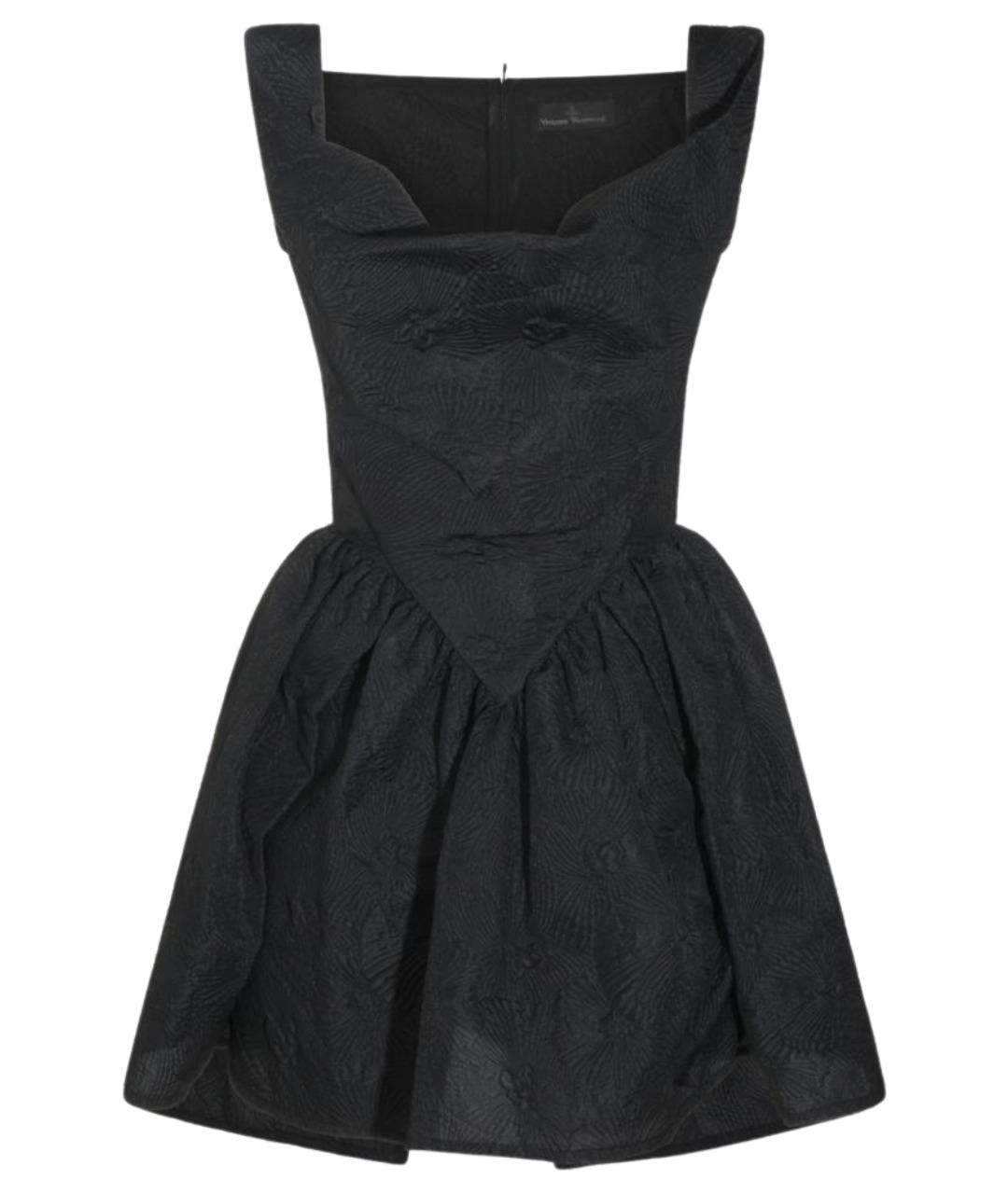 VIVIENNE WESTWOOD Черное полиэстеровое повседневное платье, фото 1