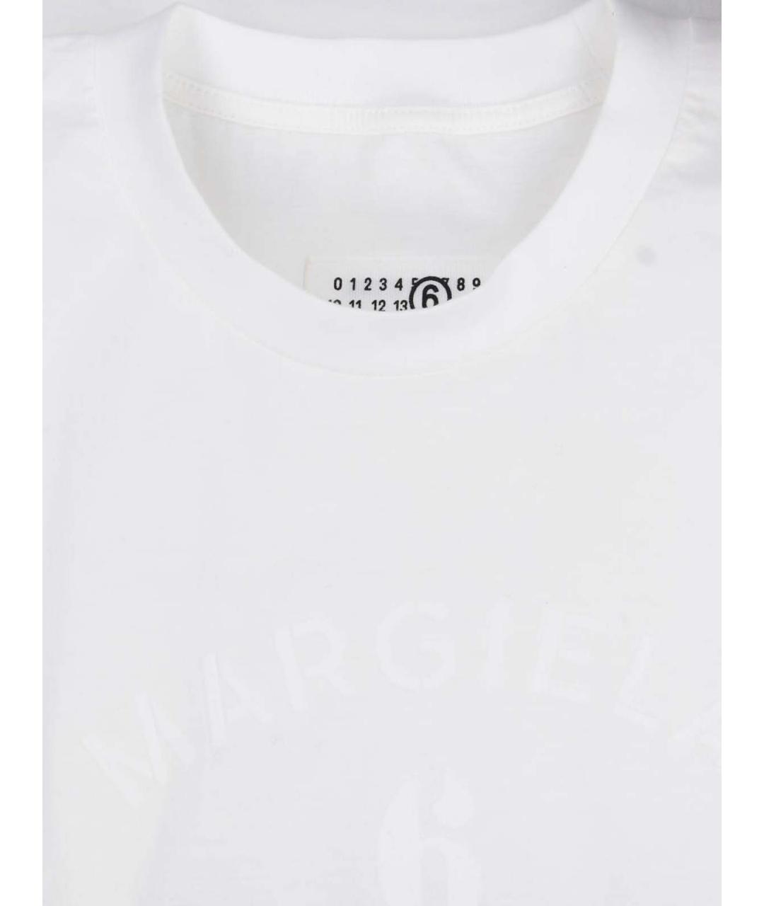 MM6 MAISON MARGIELA Белая хлопковая футболка, фото 3