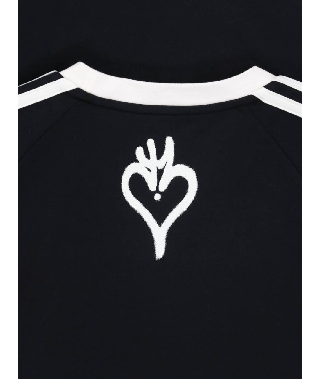 Y-3 Черная хлопковая футболка, фото 3