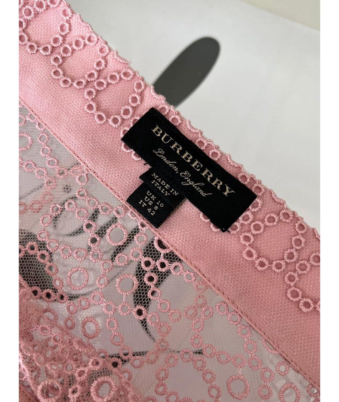BURBERRY Розовая полиамидовая юбка макси, фото 3