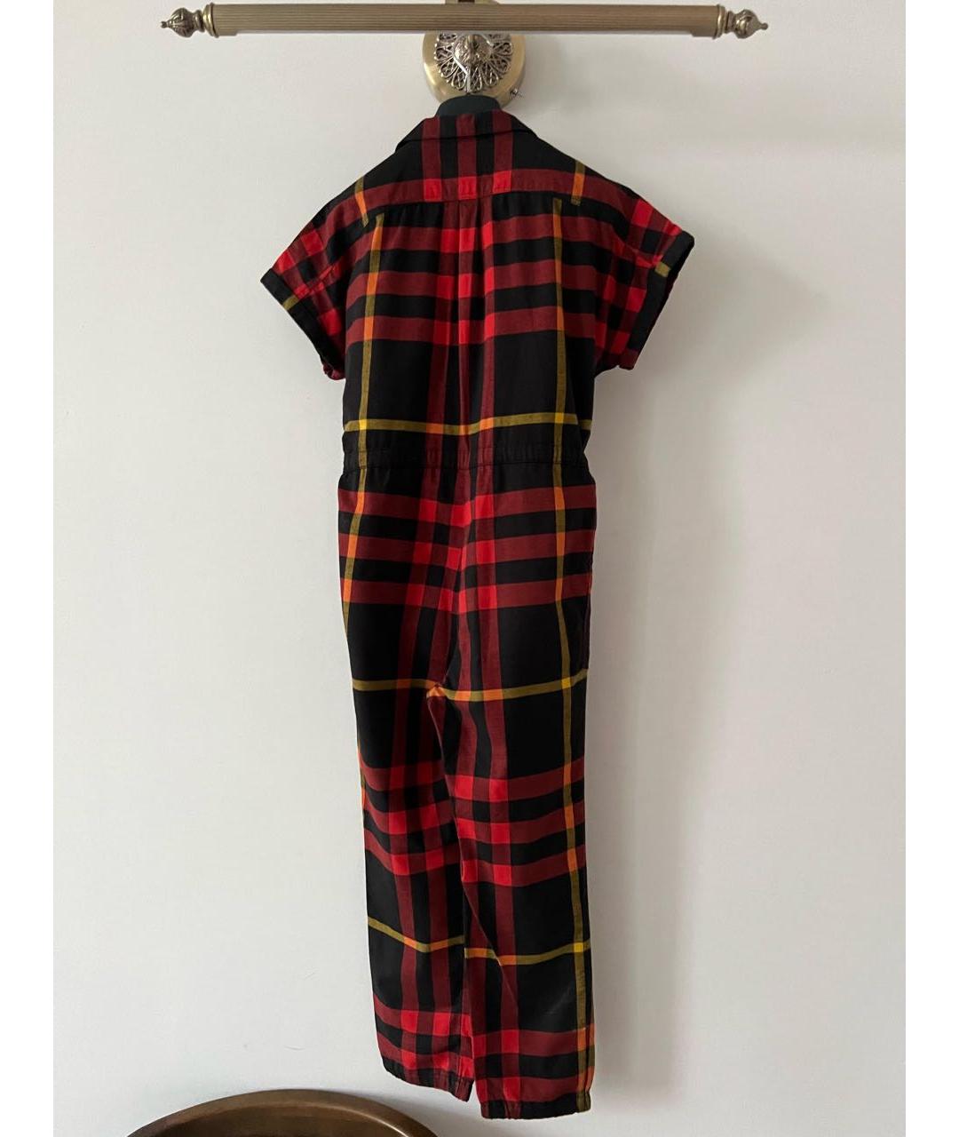 BURBERRY Красный хлопковый комбинезон, фото 2