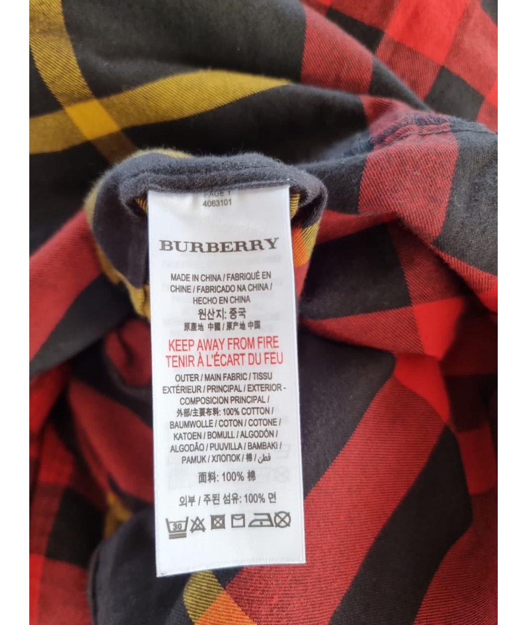 BURBERRY Красный хлопковый комбинезон, фото 7