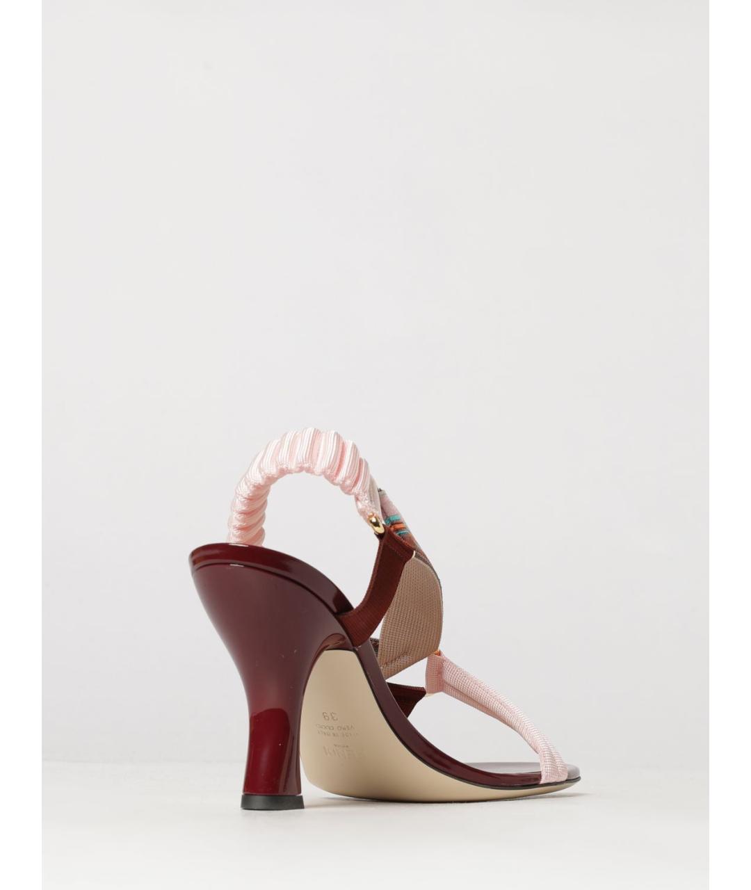 FENDI Мульти кожаные босоножки, фото 3