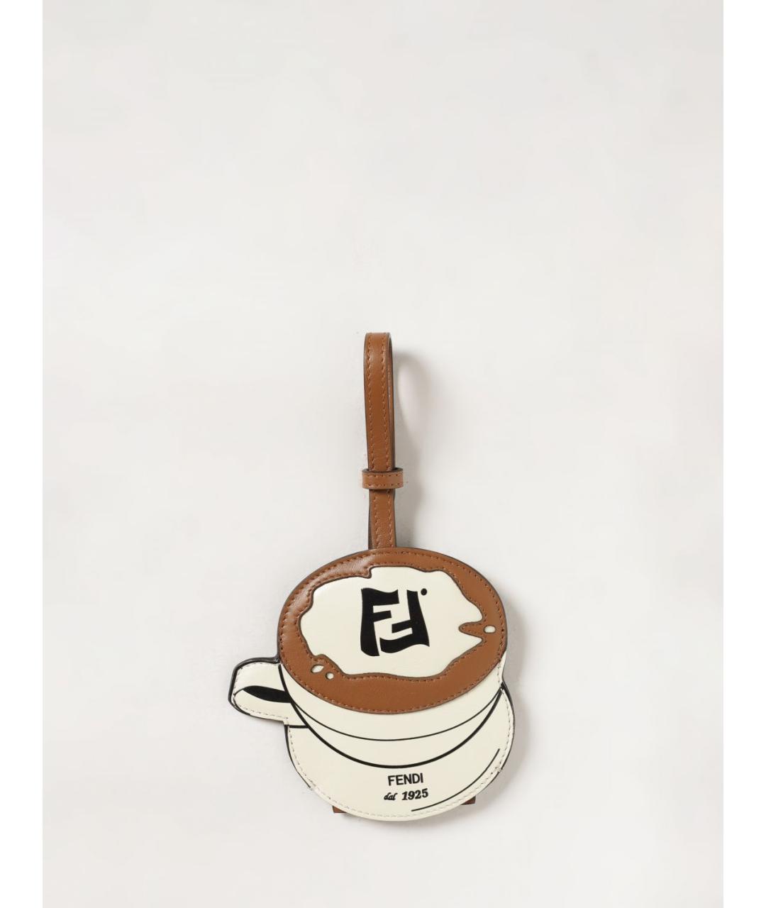 FENDI Коричневый брелок, фото 3